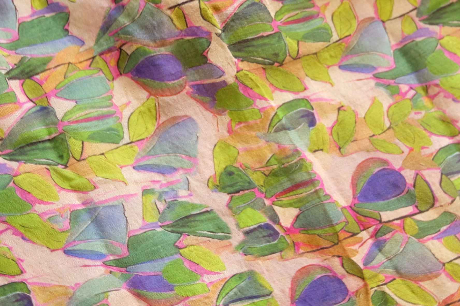 Painterly Tencel – Airy Abstract Floral | 3.28 yds Cut