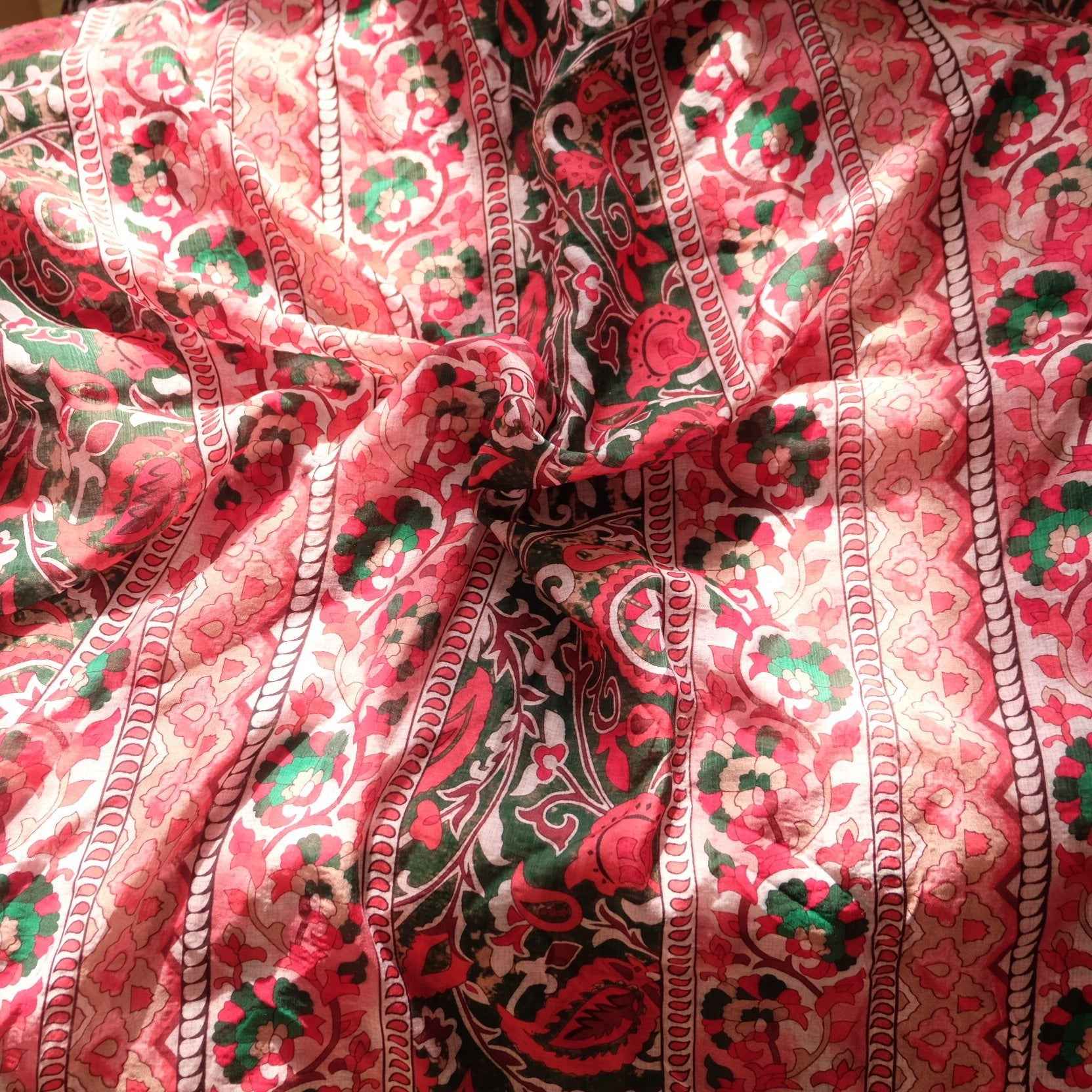 Paisley Tencel Cotton Dress Fabric – Lightweight Semi-Sheer Summer Fabric (3.5 yd)