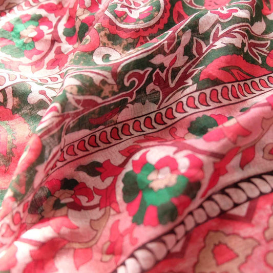 Paisley Tencel Cotton Dress Fabric – Lightweight Semi-Sheer Summer Fabric (3.5 yd)
