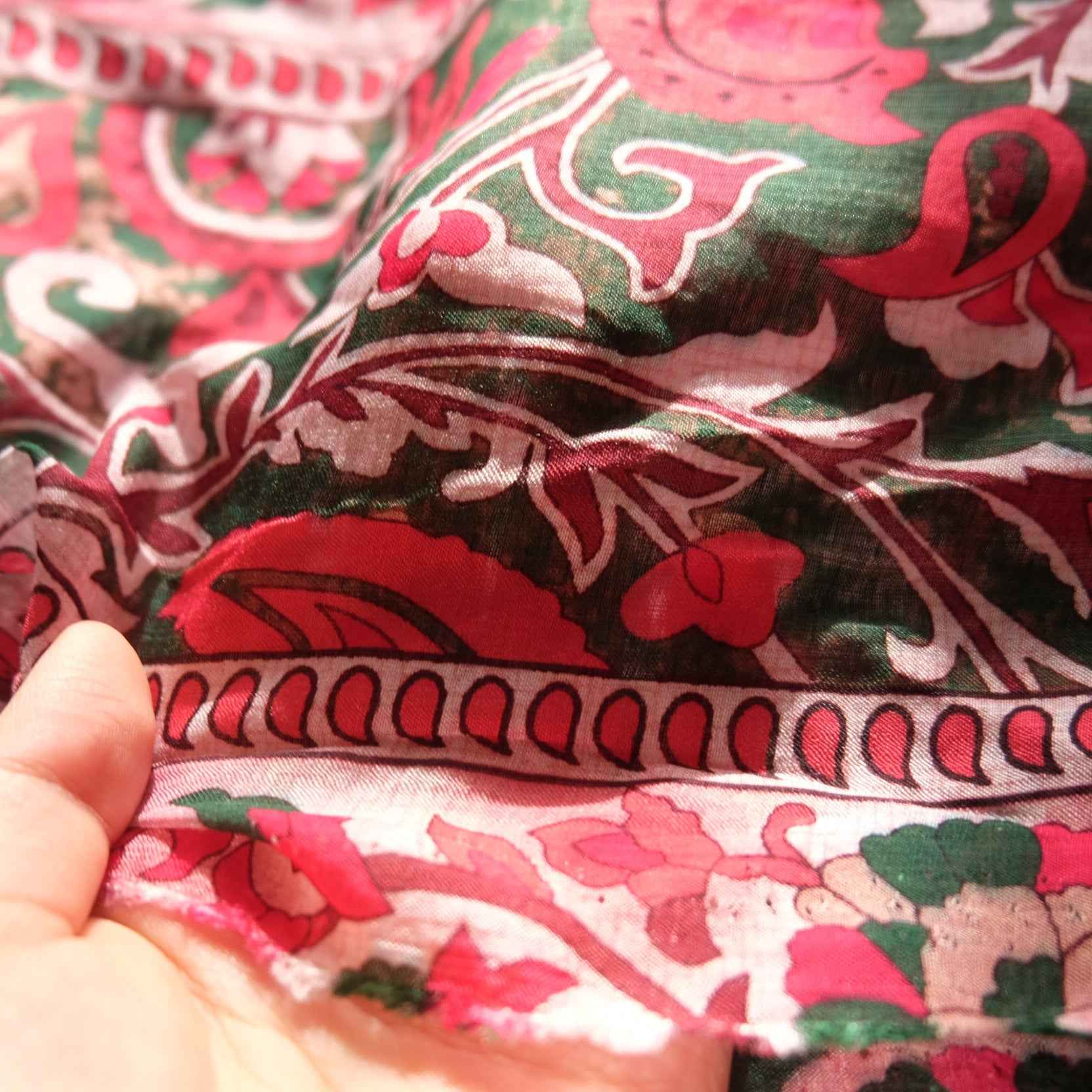 Paisley Tencel Cotton Dress Fabric – Lightweight Semi-Sheer Summer Fabric (3.5 yd)