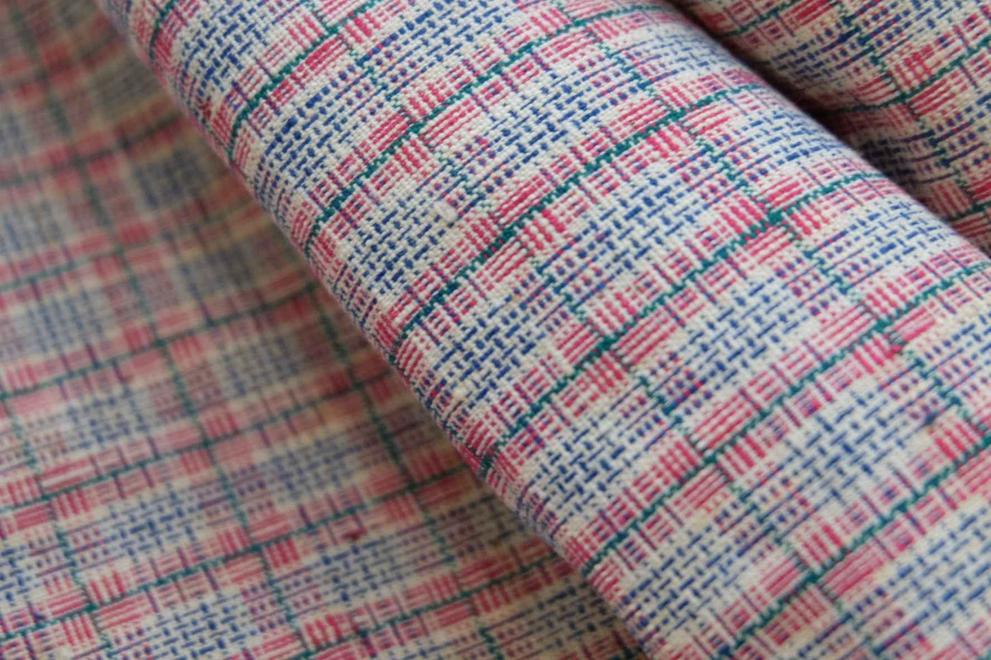 Peach Blossom Reed: Pink Tǔbù with Woven Texture - 37.5cm Width | Final 2 Meters - BUBBO