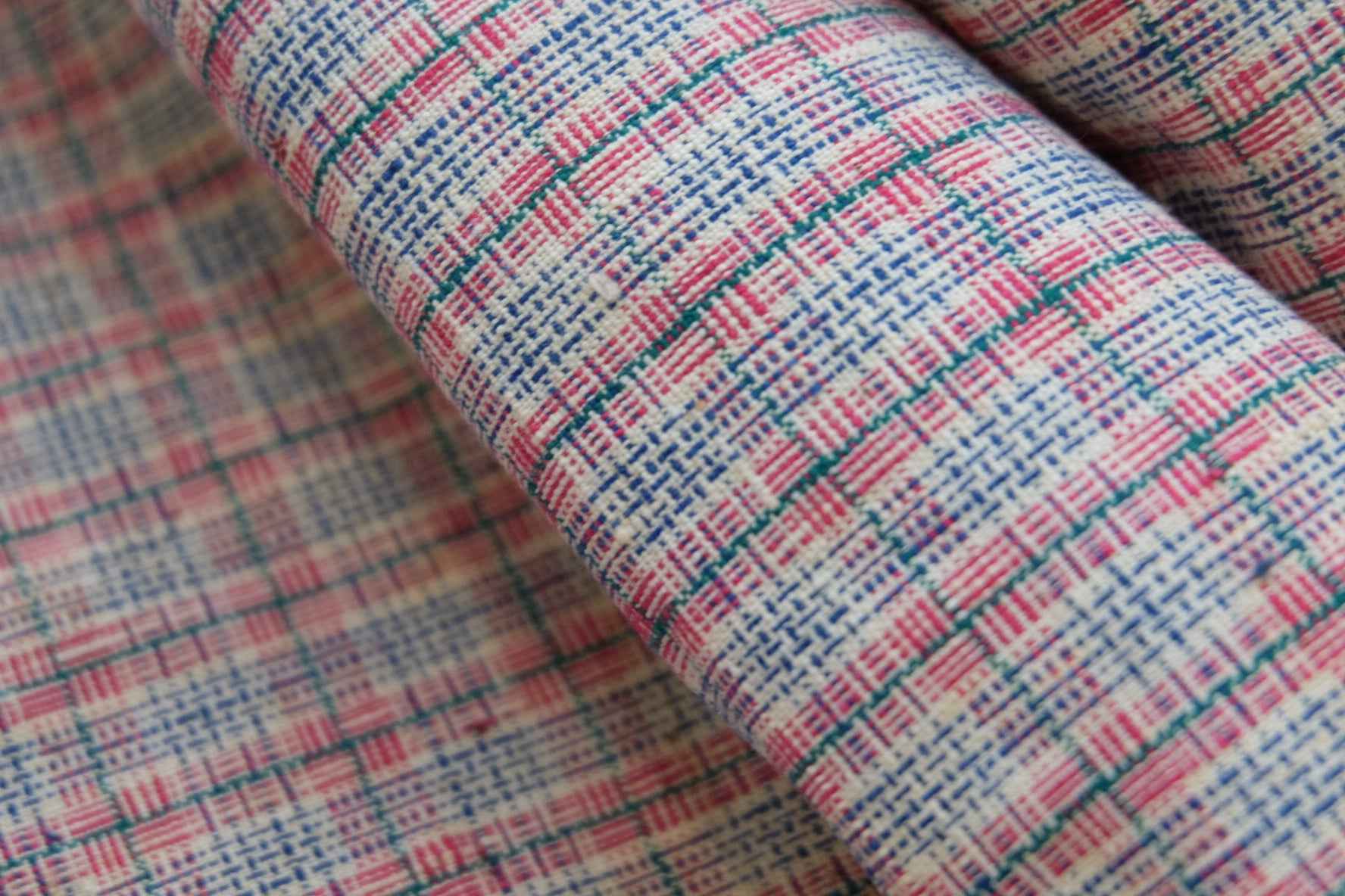 Peach Blossom Reed: Pink Tǔbù with Woven Texture - 37.5cm Width | Final 2 Meters - BUBBO