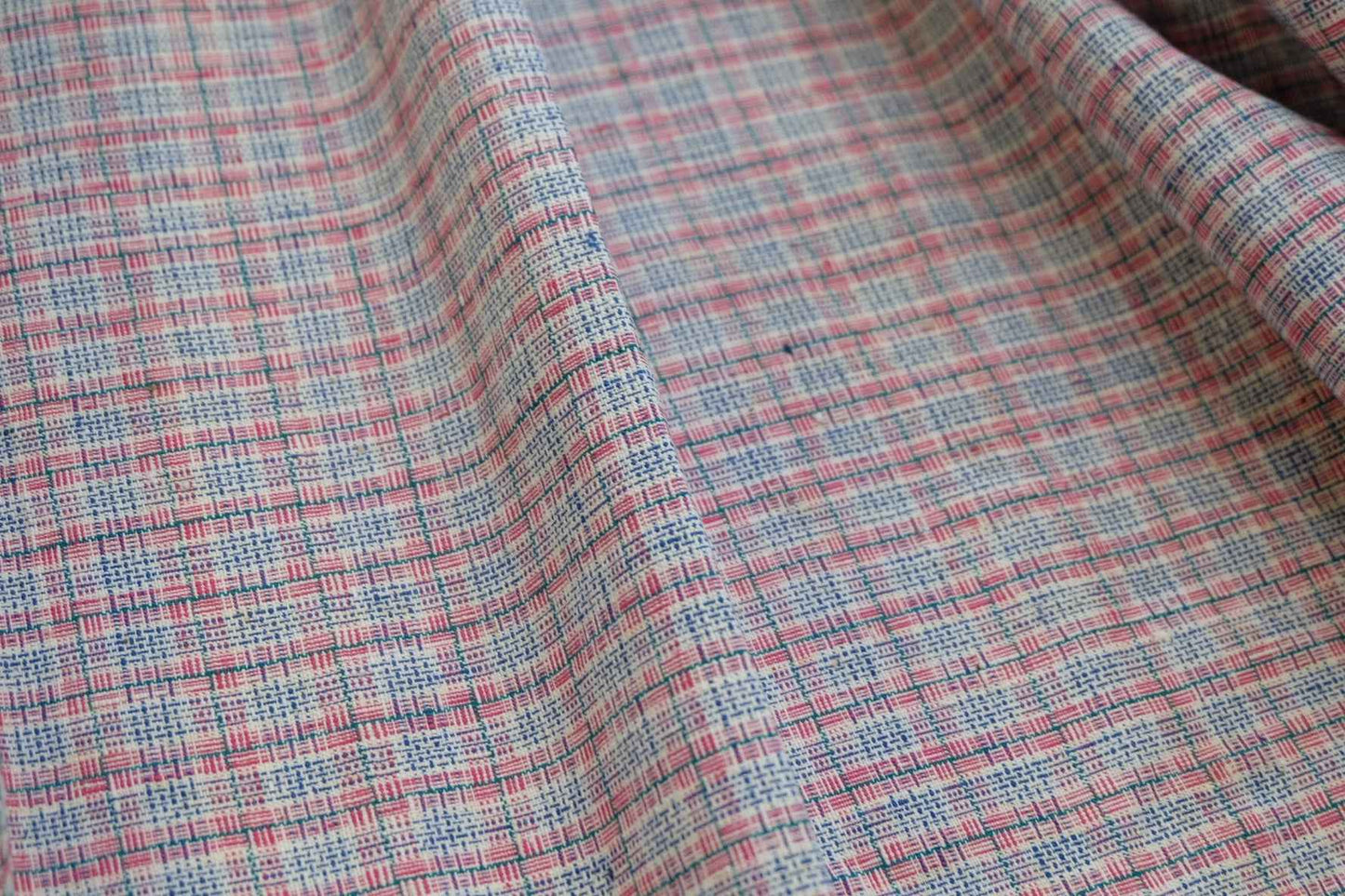 Peach Blossom Reed: Pink Tǔbù with Woven Texture - 37.5cm Width | Final 2 Meters - BUBBO