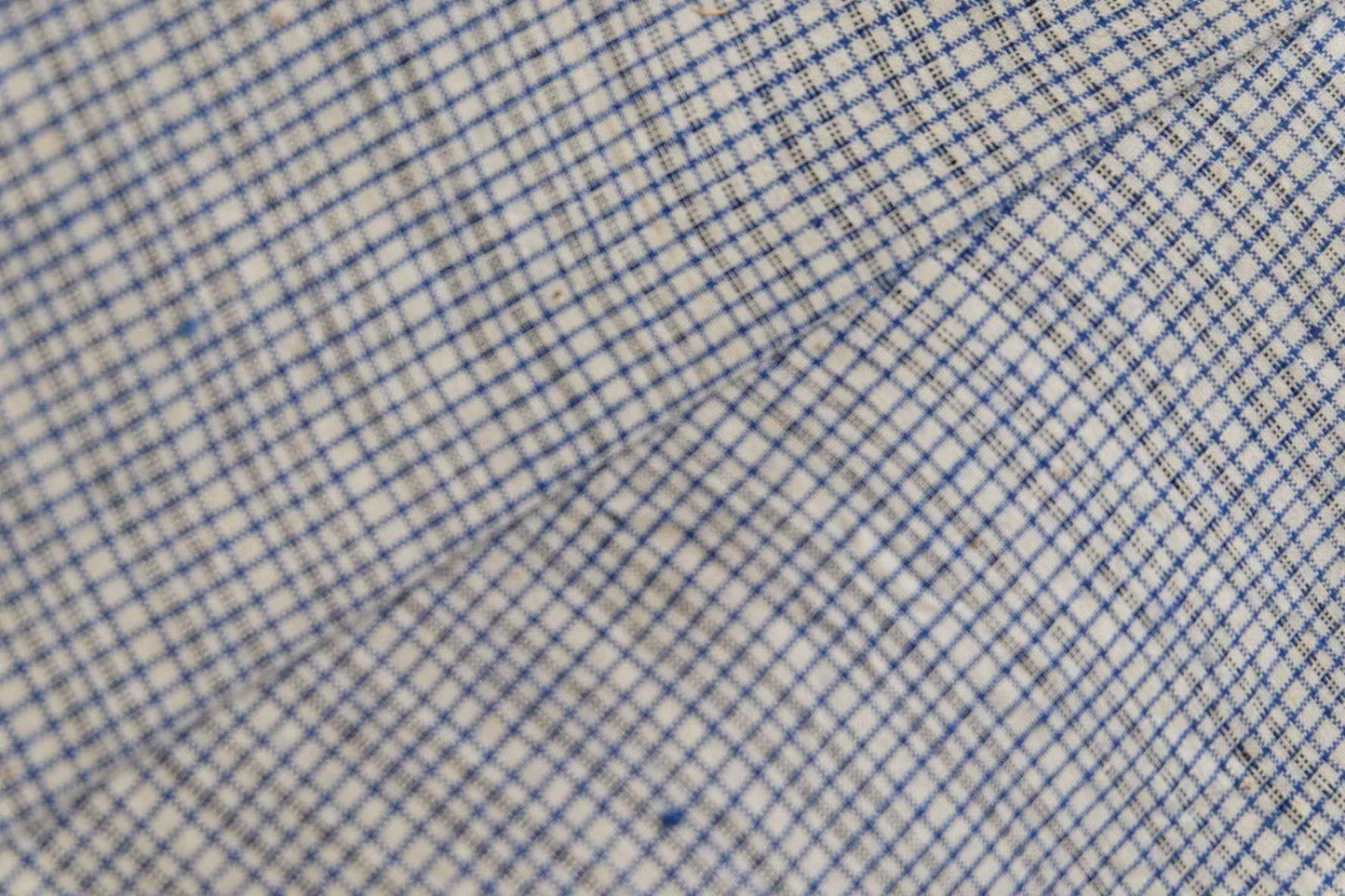 Petite Check: White - Based Small Grid Tǔbù - 35cm Width - BUBBO