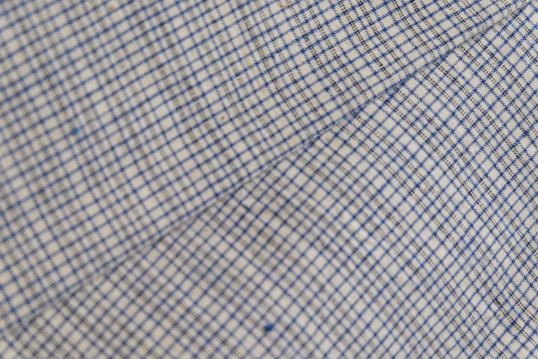 Petite Check: White - Based Small Grid Tǔbù - 35cm Width - BUBBO