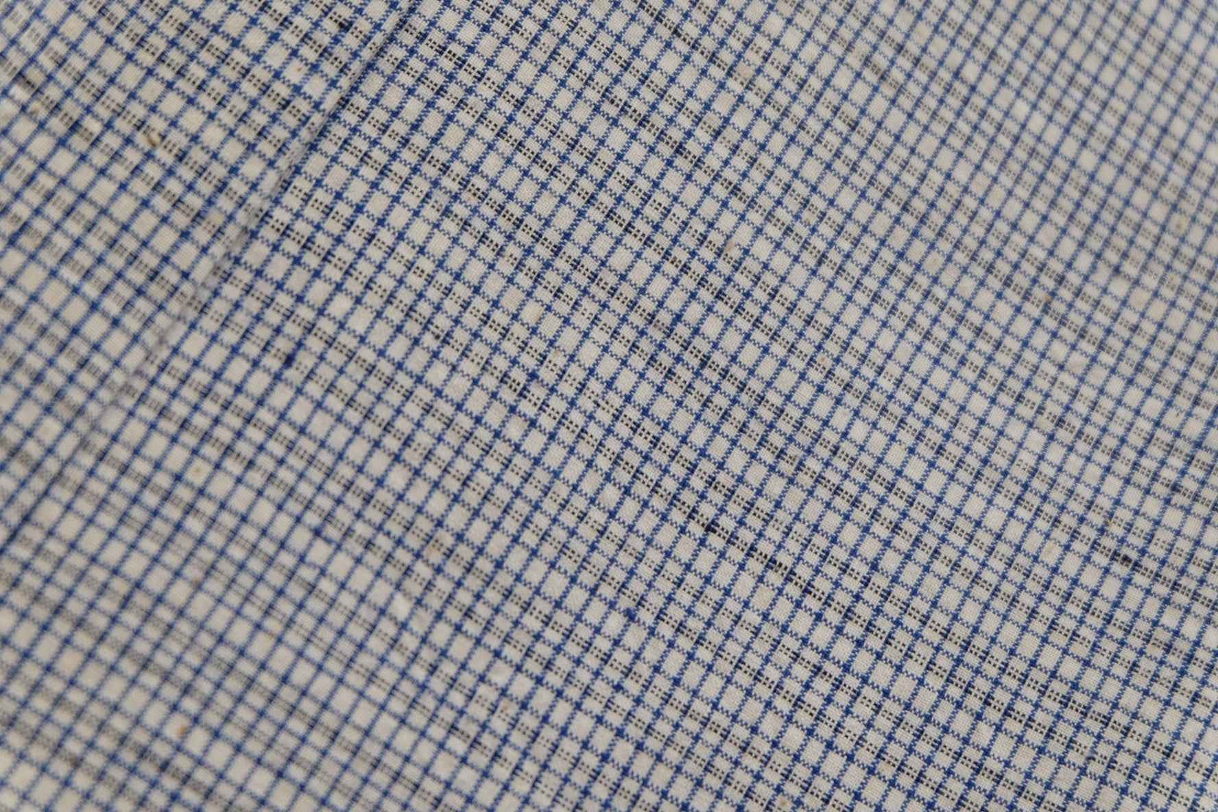 Petite Check: White - Based Small Grid Tǔbù - 35cm Width - BUBBO