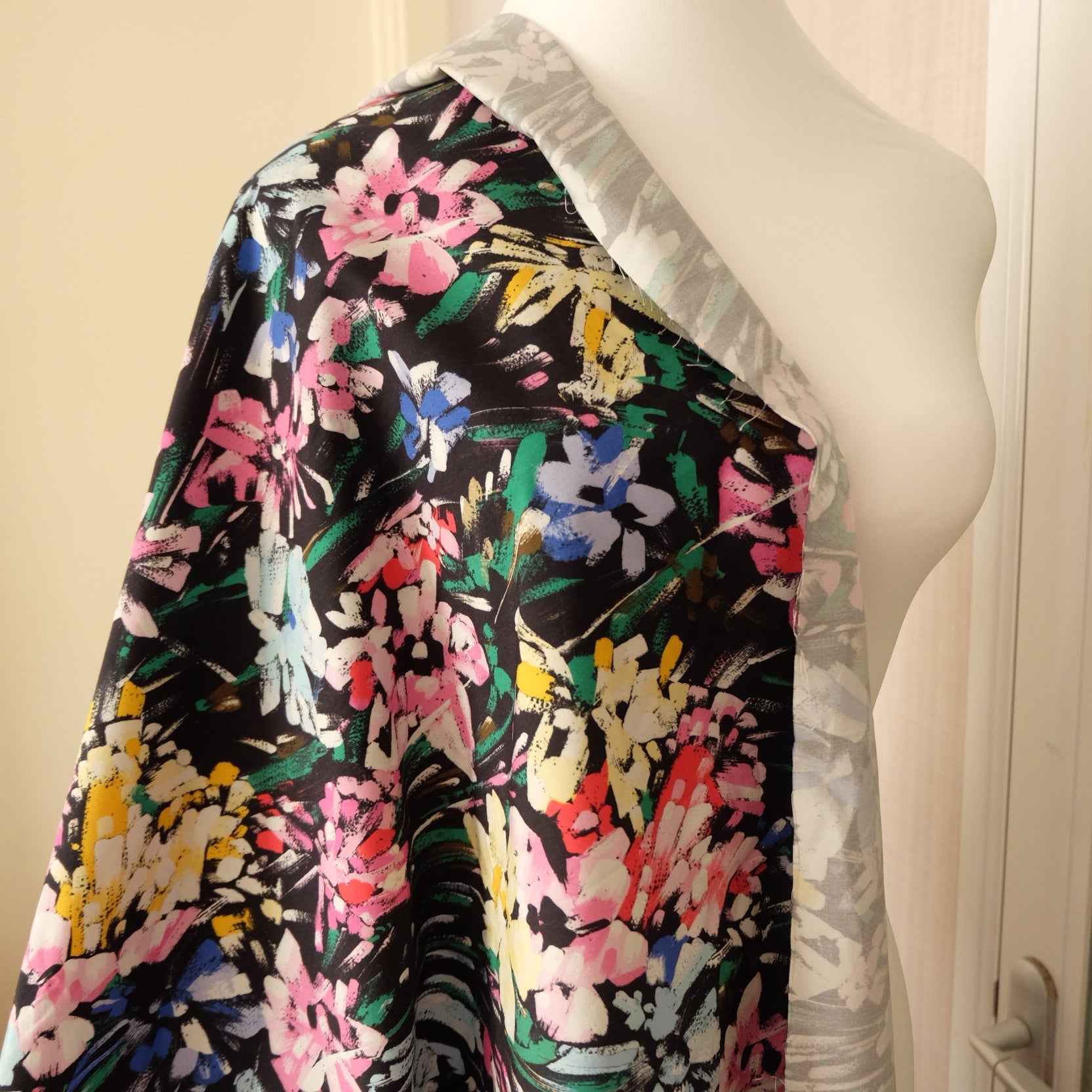 Phillip Lim Designer Cotton Floral – Structured Fabric for Skirts & Jackets (2.19 yds)