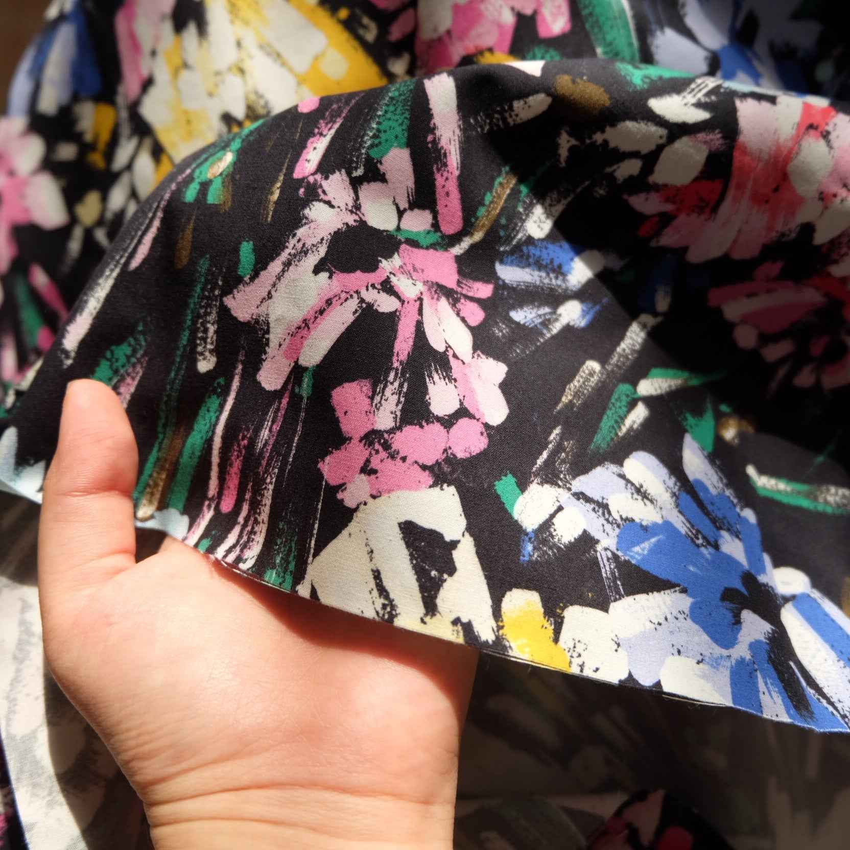 Phillip Lim Designer Cotton Floral – Structured Fabric for Skirts & Jackets (2.19 yds)