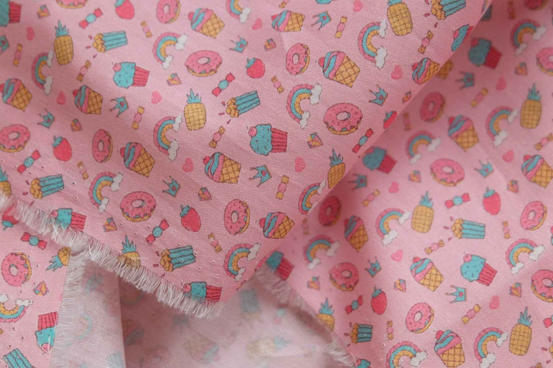 Pink Novelty Cotton Print — 2.2 yd
