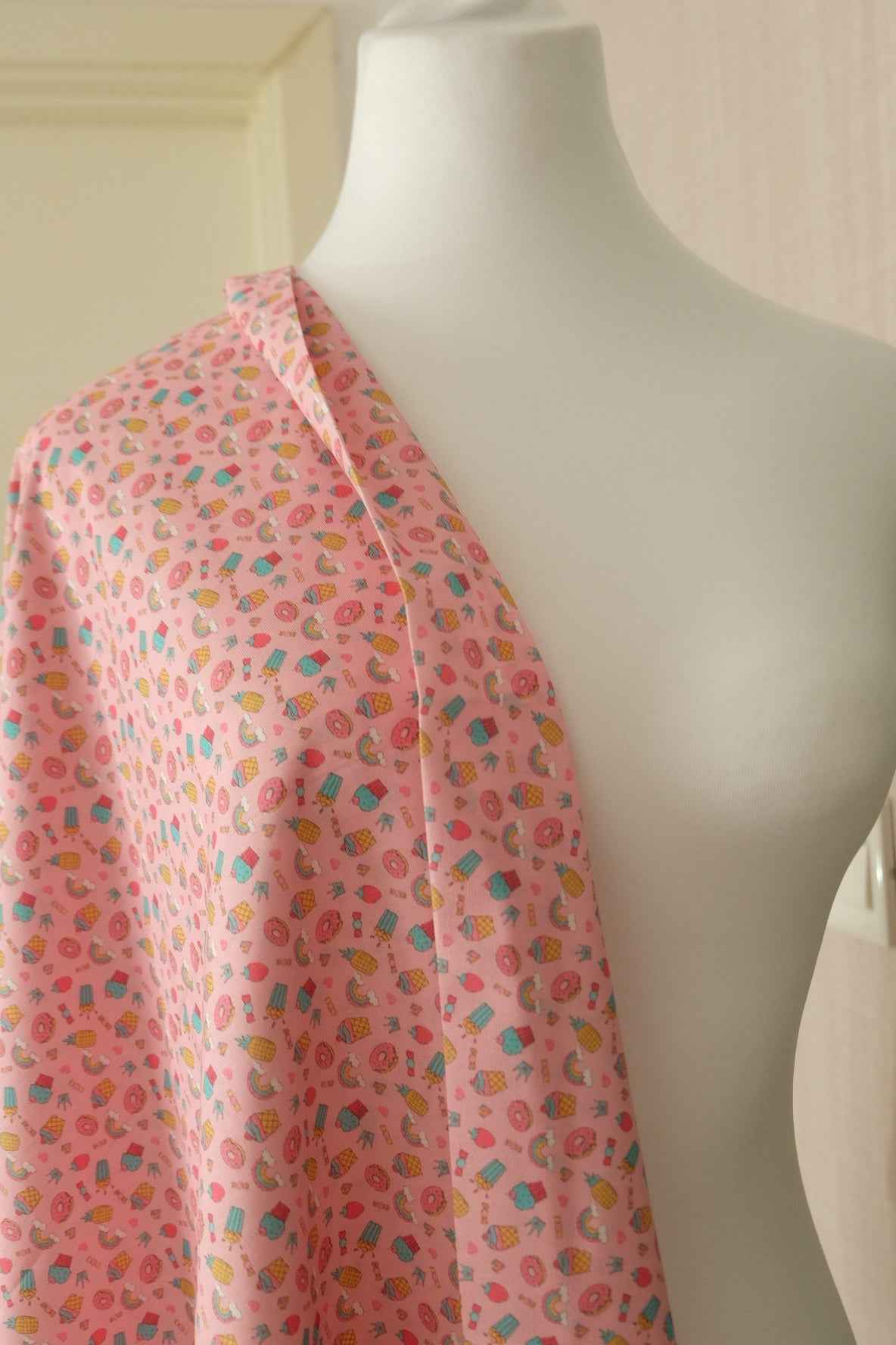 Pink Novelty Cotton Print — 2.2 yd