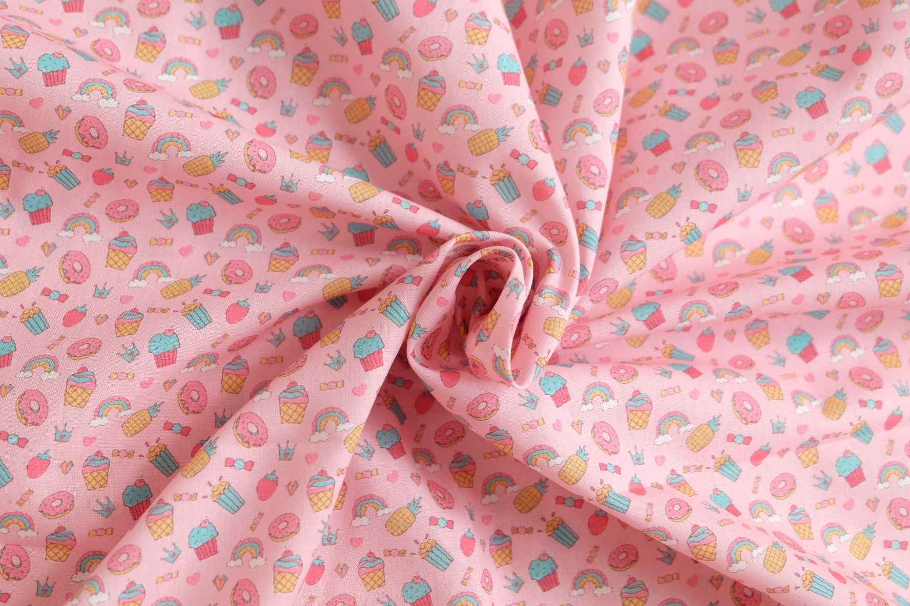 Pink Novelty Cotton Print — 2.2 yd