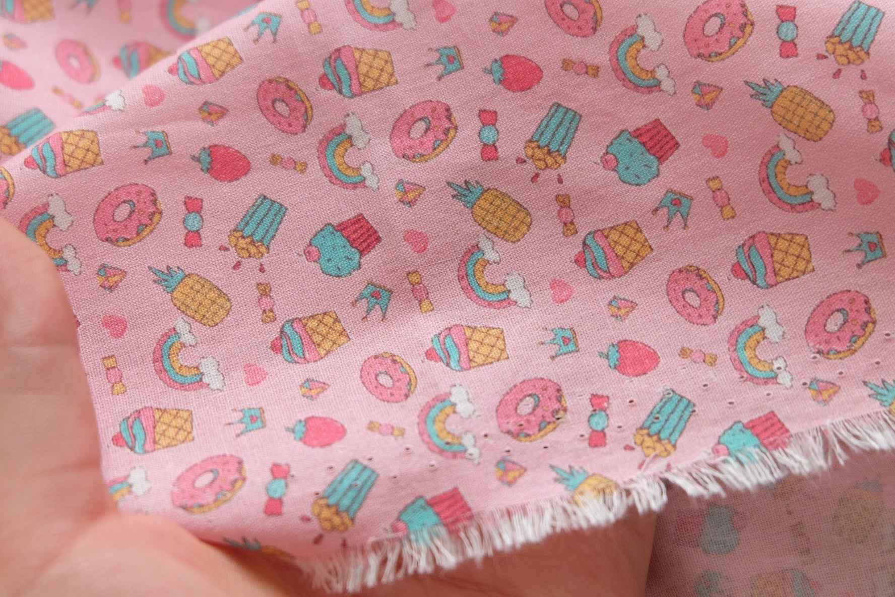 Pink Novelty Cotton Print — 2.2 yd