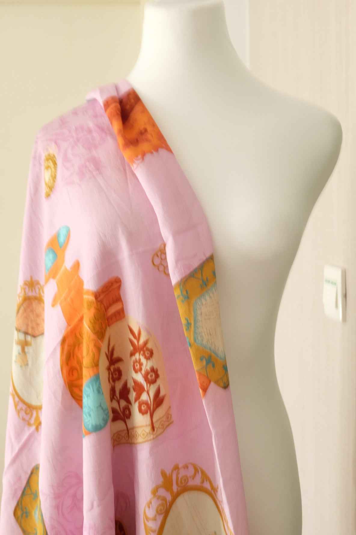 Pink Storybook Botanical Fabric — 2.2 yd