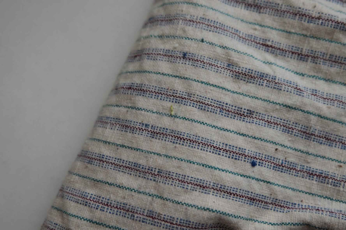 Pure White Tǔbù with Subtle Stripes - 37.5cm Width | Pre - Washed - BUBBO