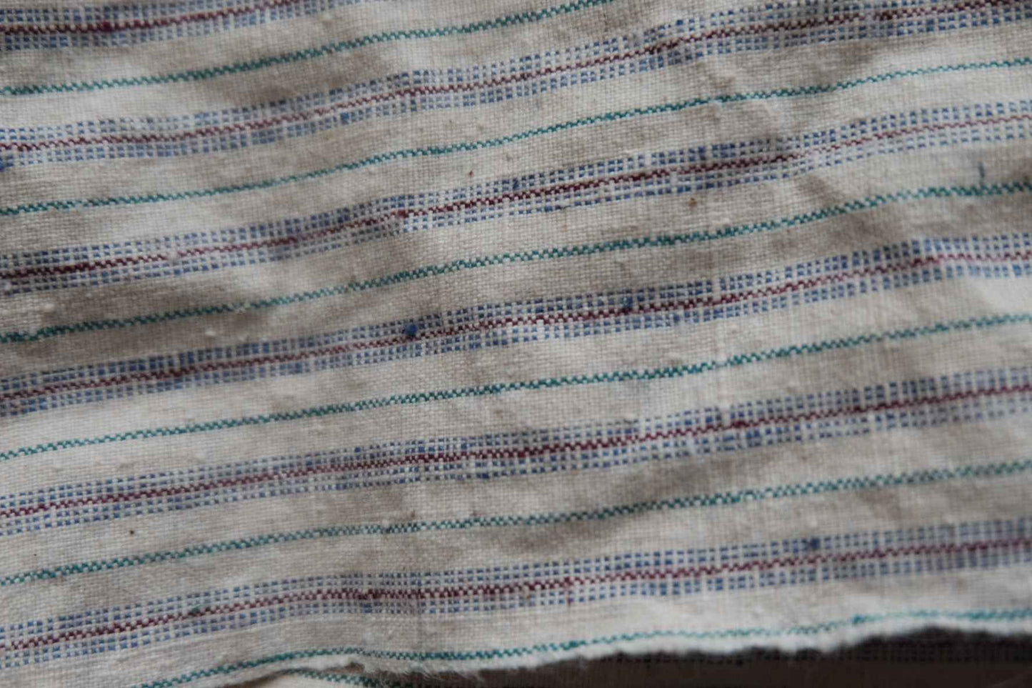 Pure White Tǔbù with Subtle Stripes - 37.5cm Width | Pre - Washed - BUBBO