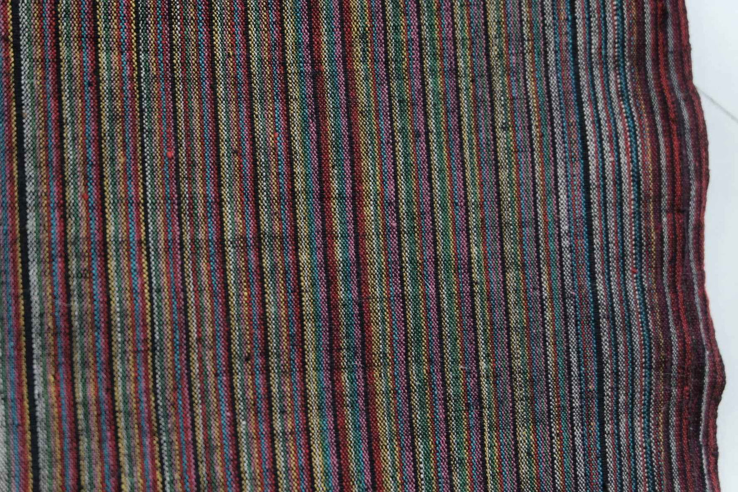 Rainbow Weave: 43cm Wide Northern Tǔbù in Soft Multicolor Stripes - BUBBO