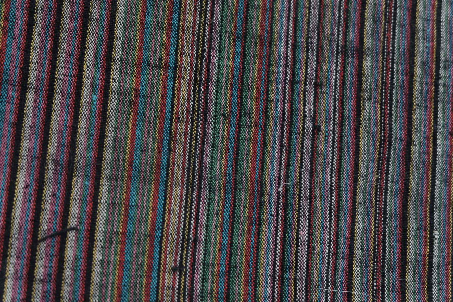 Rainbow Weave: 43cm Wide Northern Tǔbù in Soft Multicolor Stripes - BUBBO