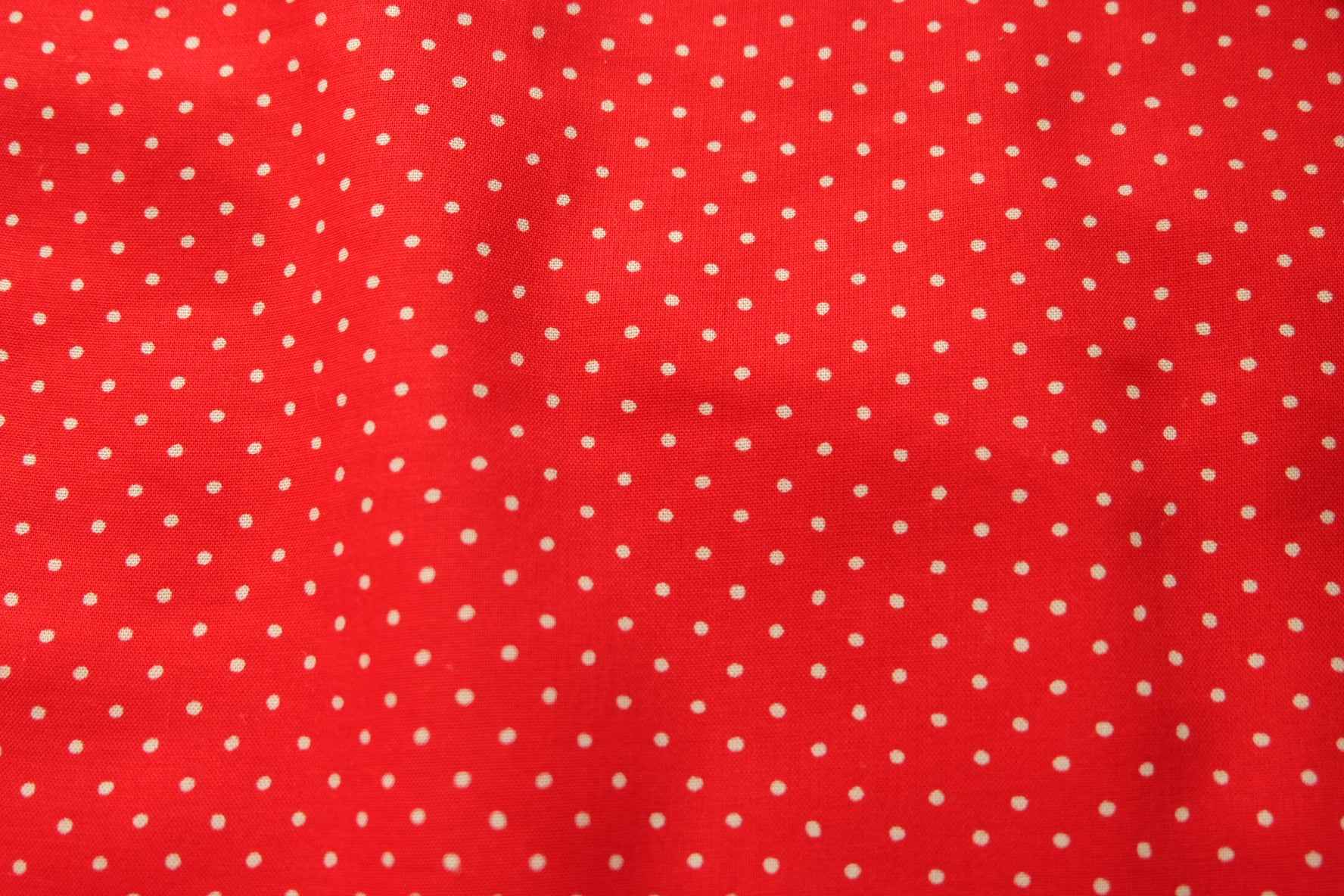 Red Polka Dot Lightweight Cotton Fabric – 1.6 Yards Cut - BUBBO