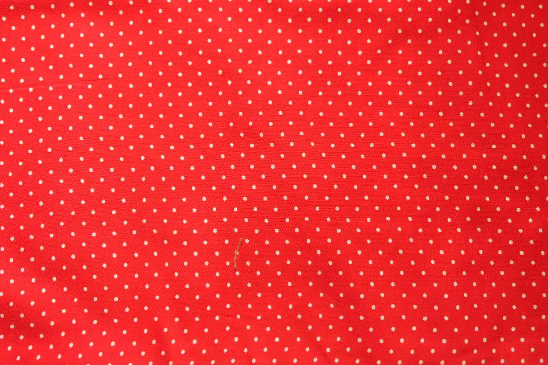 Red Polka Dot Lightweight Cotton Fabric – 1.6 Yards Cut - BUBBO