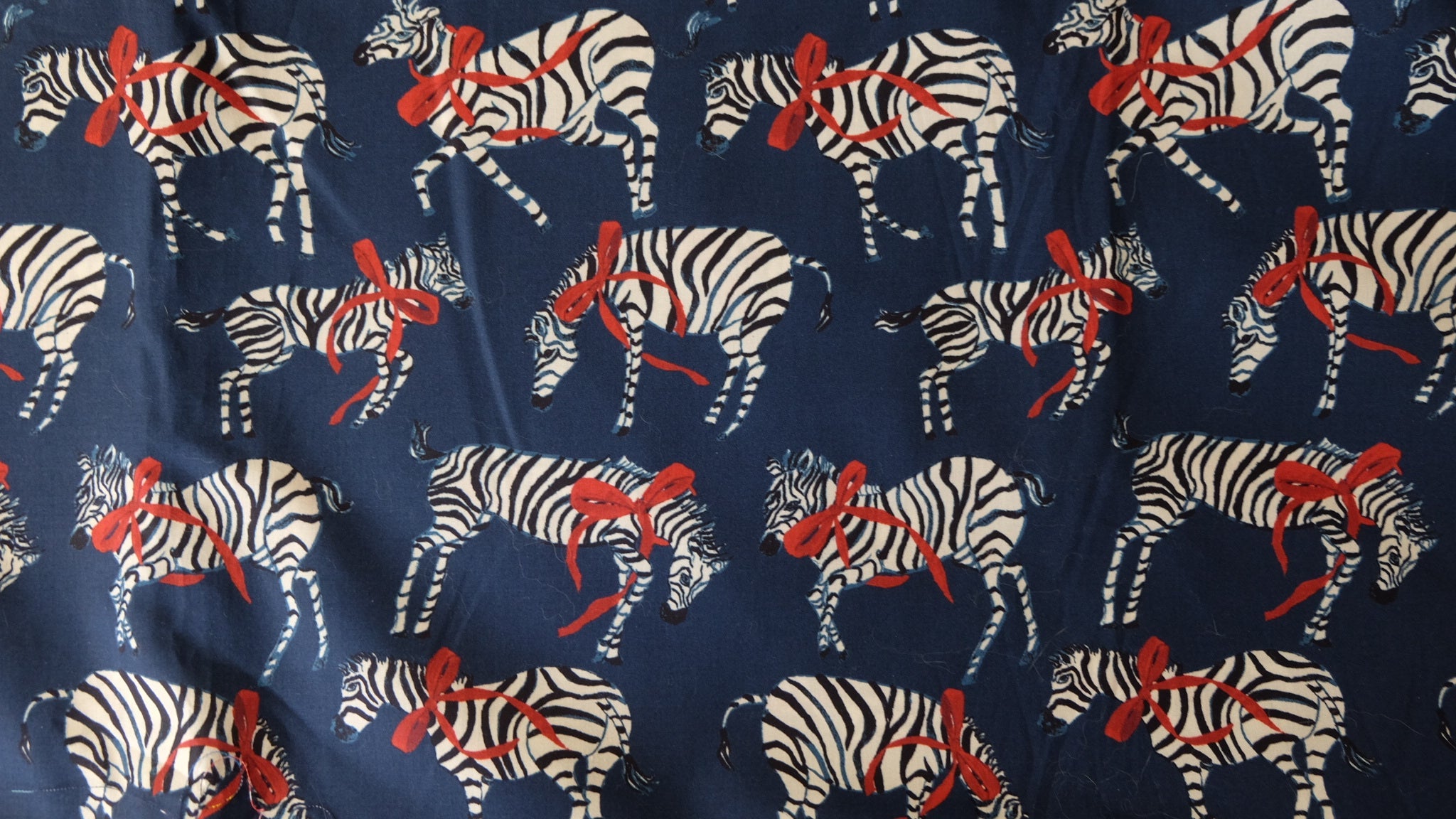 Ribbon Zebra Cotton Poplin Fabric — 3.28 Yards - BUBBO