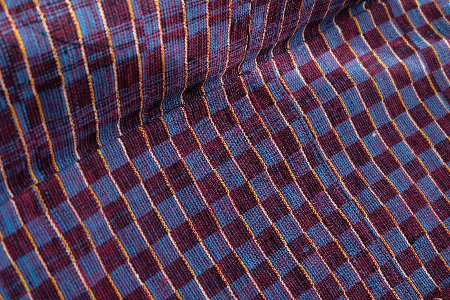 Royal Ant Pattern: Four - Harness Northern Tǔbù in Wine & Lake Blue - 50cm Width - BUBBO