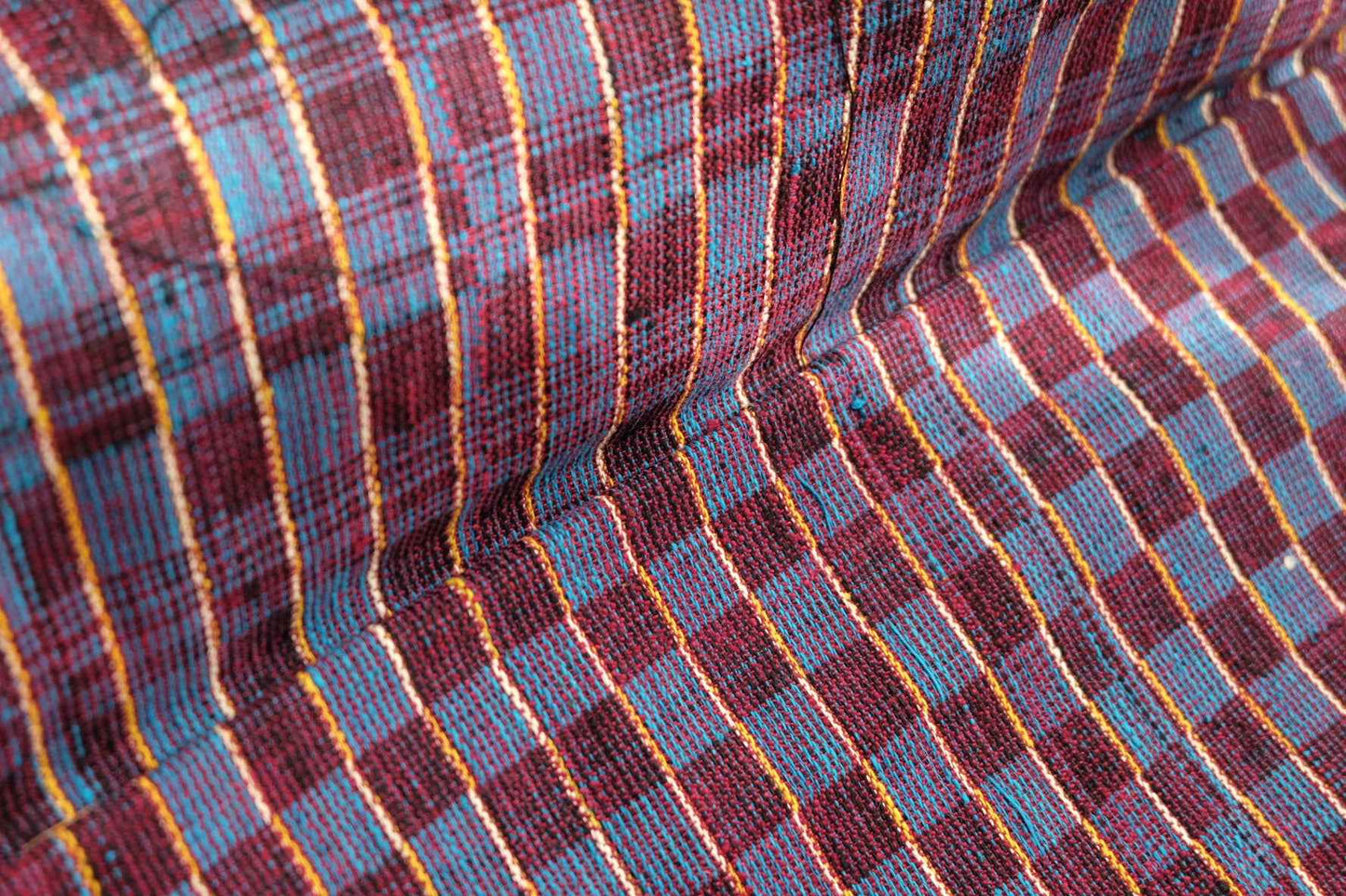 Royal Ant Pattern: Four - Harness Northern Tǔbù in Wine & Lake Blue - 50cm Width - BUBBO