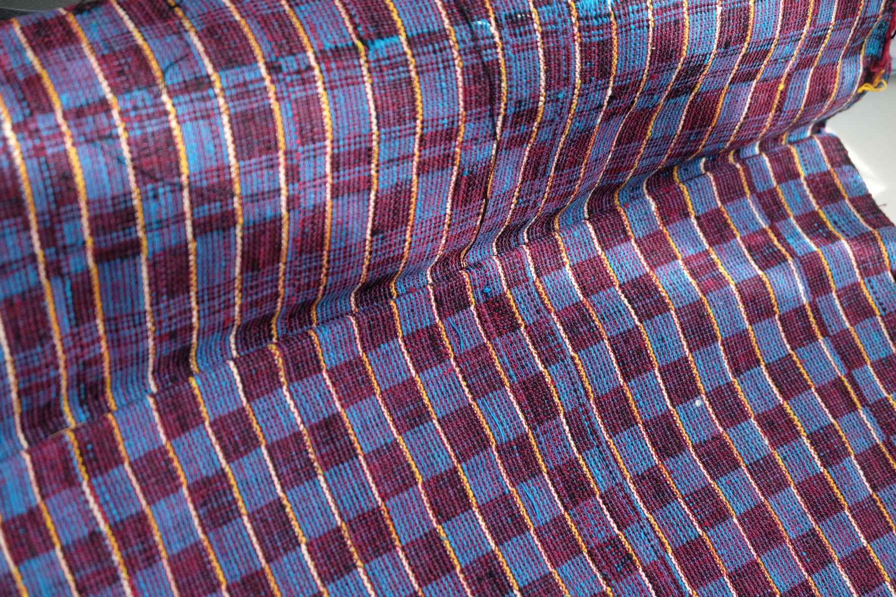 Royal Ant Pattern: Four - Harness Northern Tǔbù in Wine & Lake Blue - 50cm Width - BUBBO