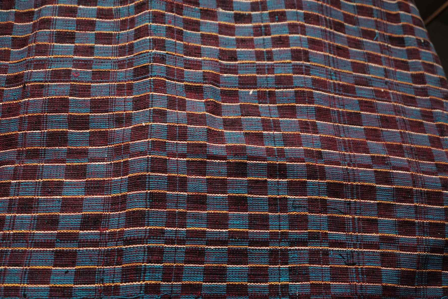 Royal Ant Pattern: Four - Harness Northern Tǔbù in Wine & Lake Blue - 50cm Width - BUBBO