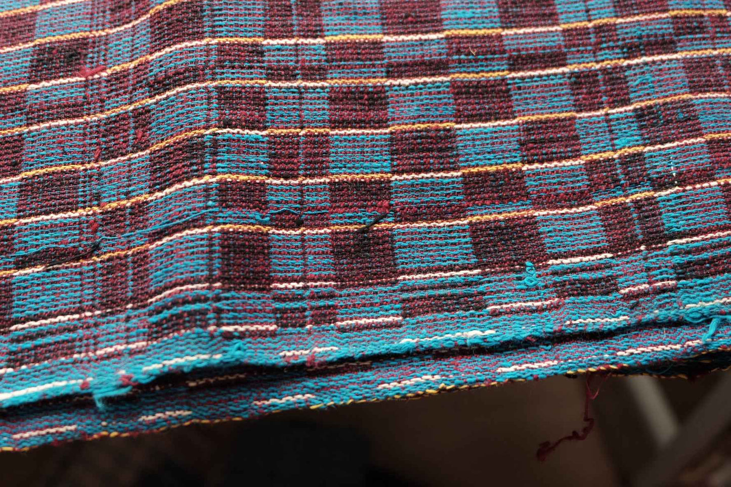 Royal Ant Pattern: Four - Harness Northern Tǔbù in Wine & Lake Blue - 50cm Width - BUBBO