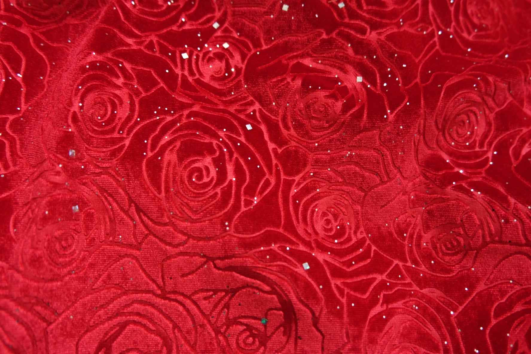 Sequined Rose Burnout Velvet – Heavyweight - 2.2yds - BUBBO
