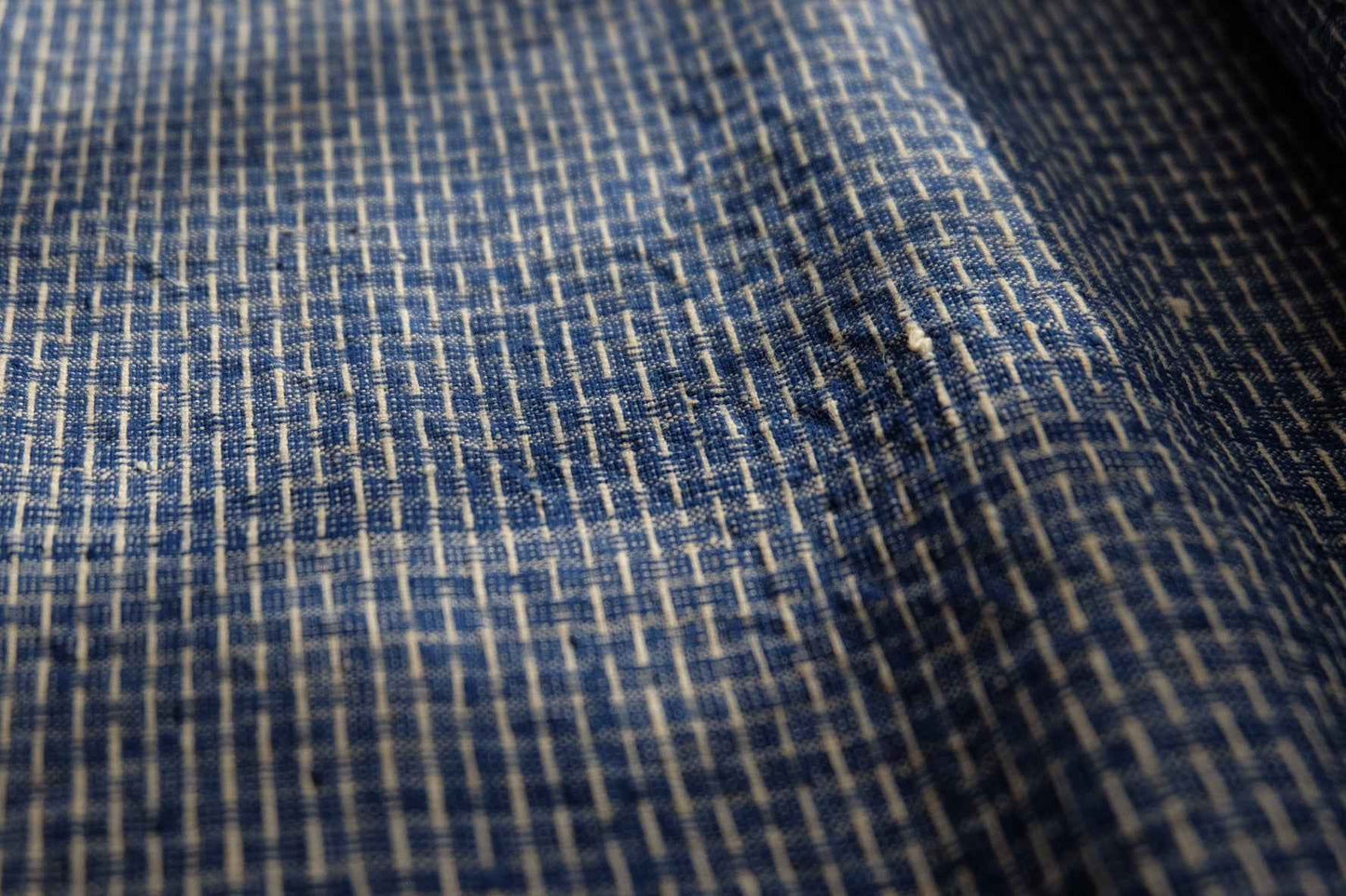 Shanghai 'City Wall' Embossed Cloth - Rare Blue Southern Tǔbù - BUBBO