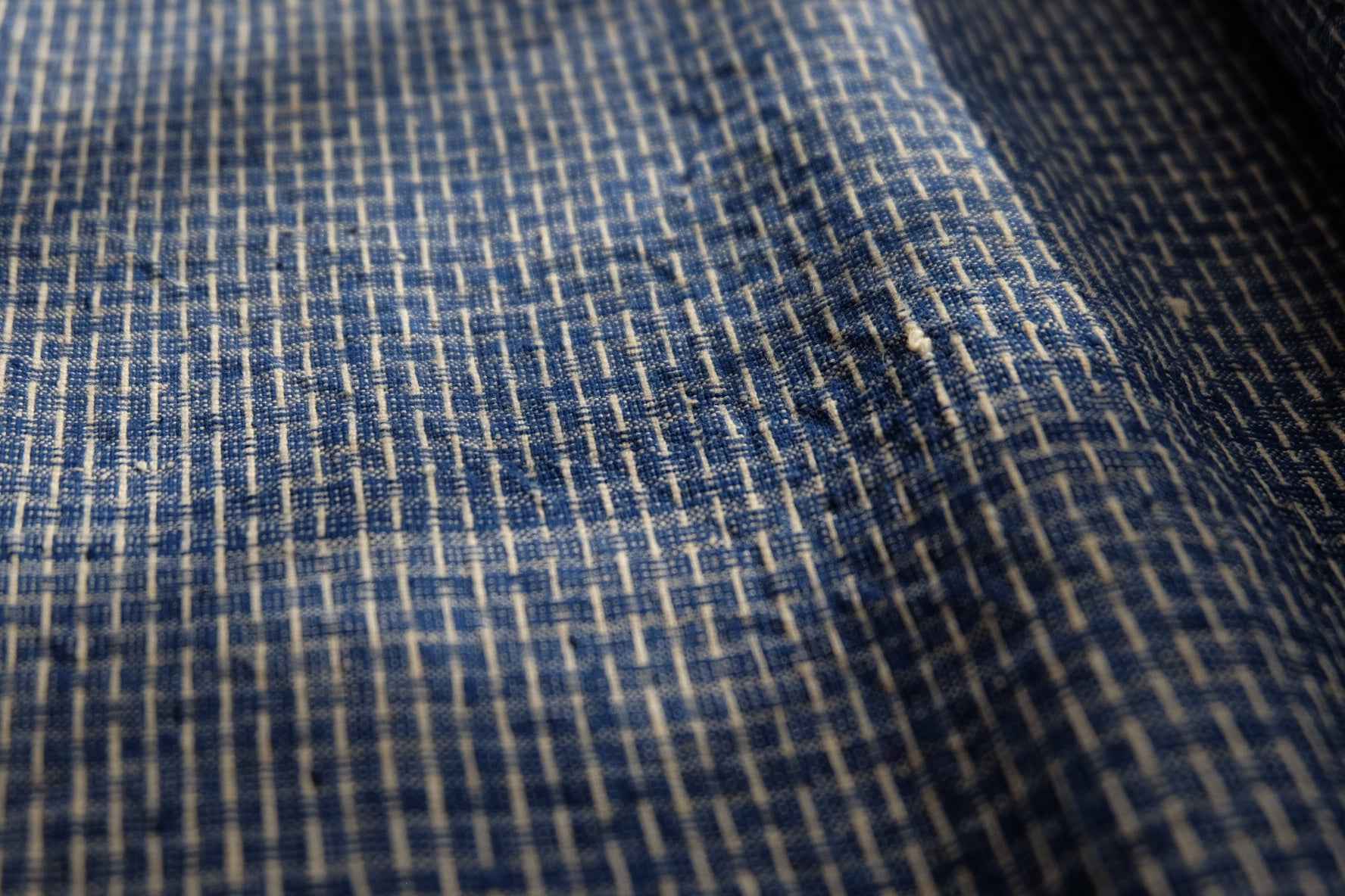 Shanghai 'City Wall' Embossed Cloth - Rare Blue Southern Tǔbù - BUBBO