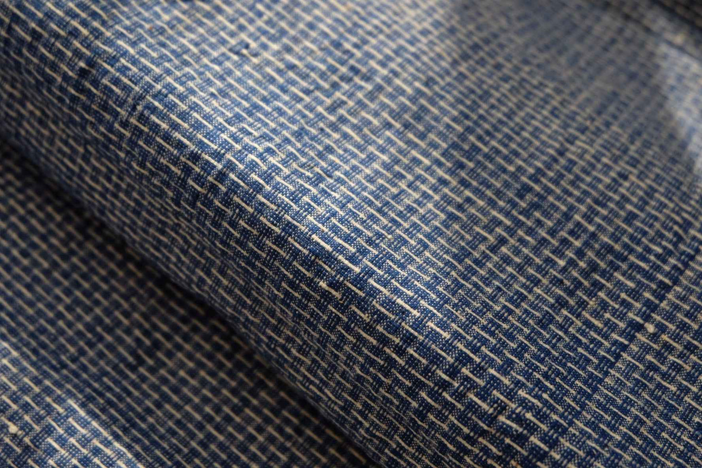 Shanghai 'City Wall' Embossed Cloth - Rare Blue Southern Tǔbù - BUBBO