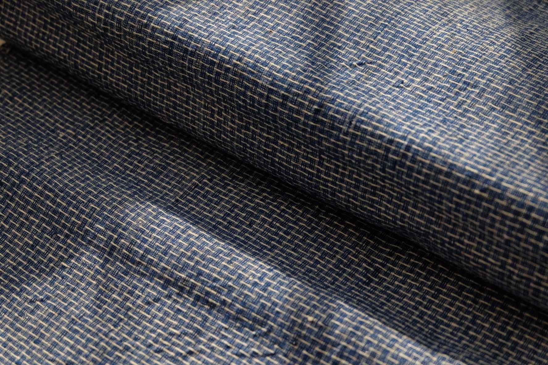 Shanghai 'City Wall' Embossed Cloth - Rare Blue Southern Tǔbù - BUBBO