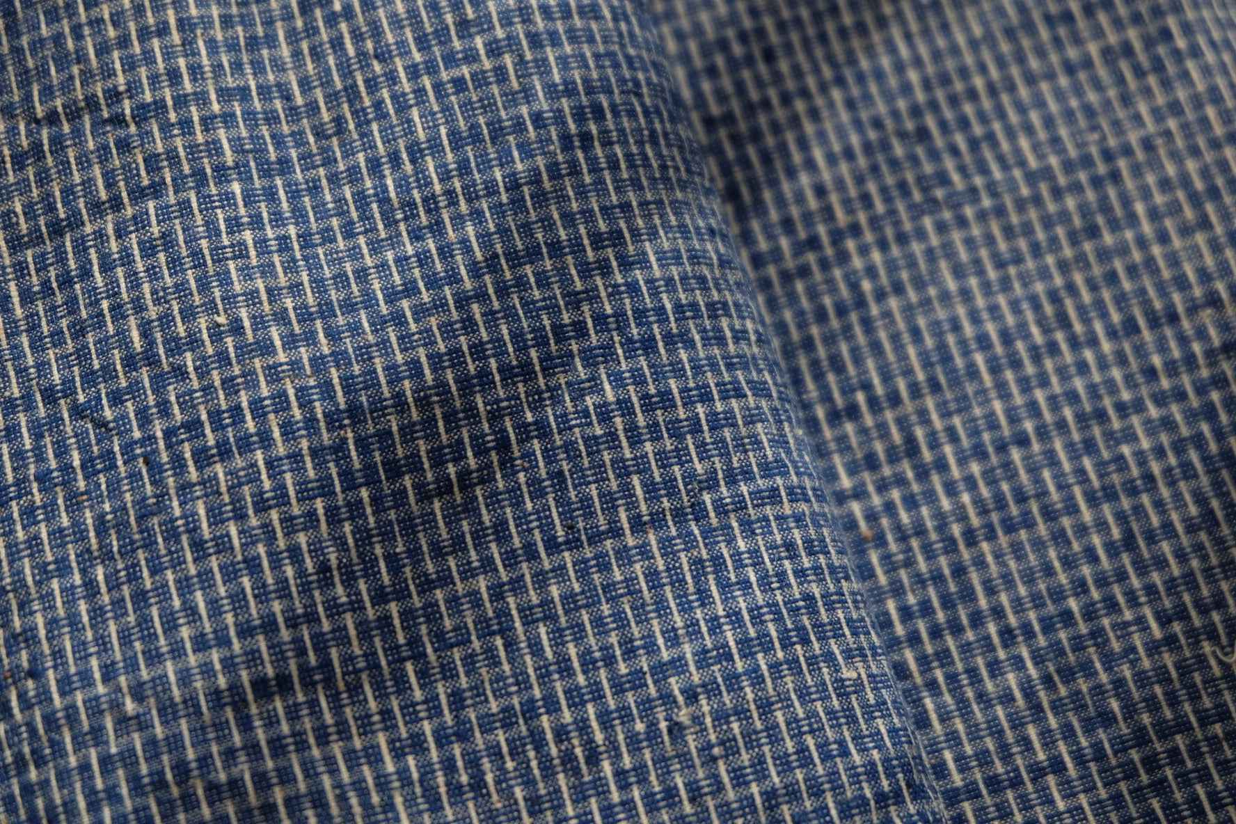 Shanghai 'City Wall' Embossed Cloth - Rare Blue Southern Tǔbù - BUBBO