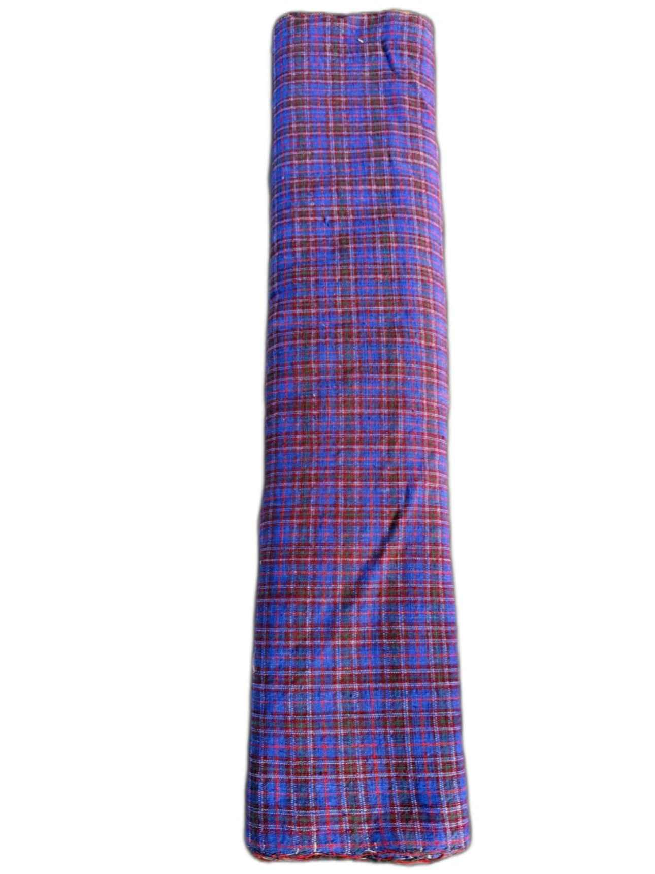 Shanghai Heritage 'Chroma Weave' - 6-Meter Roll of Purple-Red Checked Southern Tǔbù