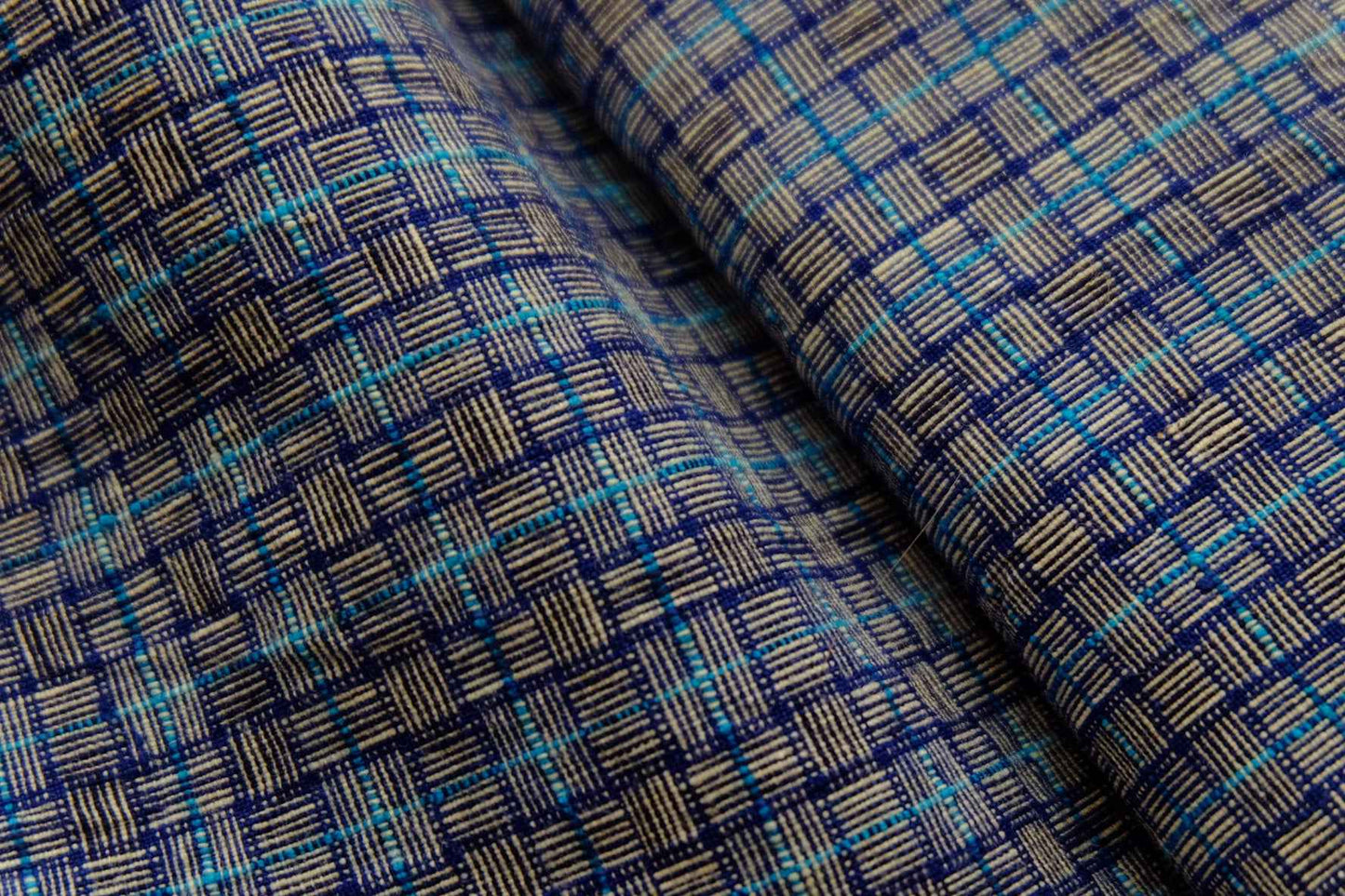 Sky Blue Reed - Pattern Tǔbù - 38cm Width | Substantial Handwoven - BUBBO