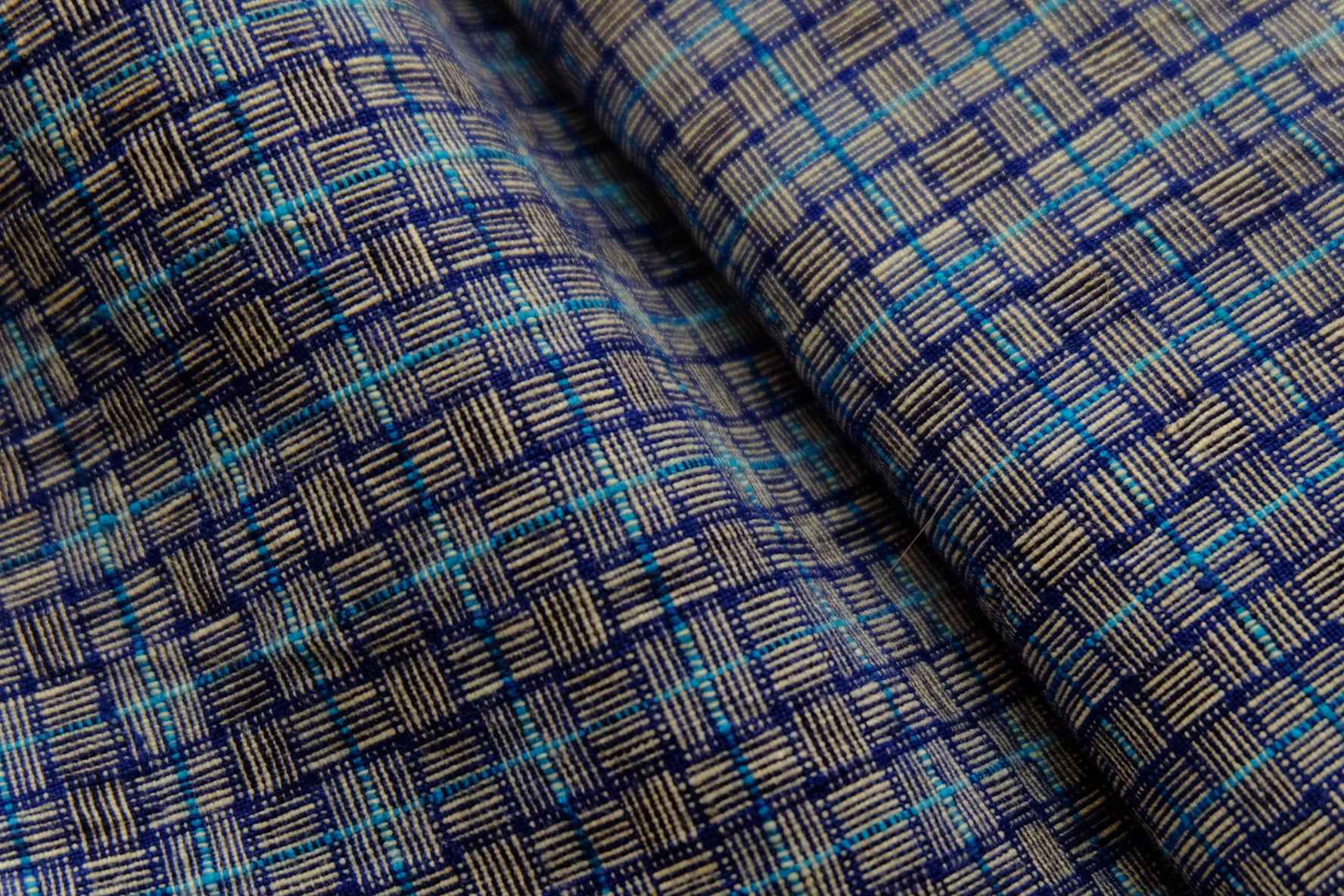 Sky Blue Reed - Pattern Tǔbù - 38cm Width | Substantial Handwoven - BUBBO