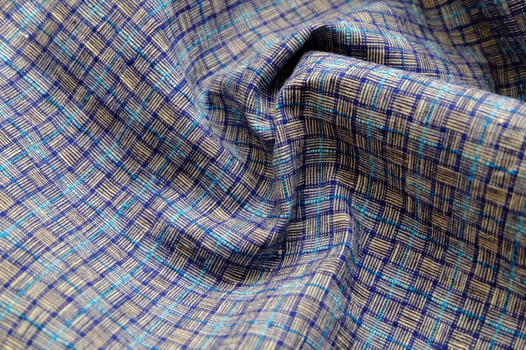 Sky Blue Reed - Pattern Tǔbù - 38cm Width | Substantial Handwoven - BUBBO