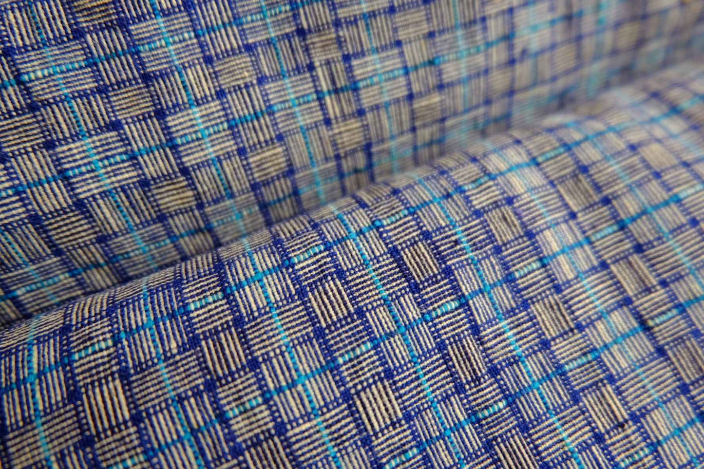 Sky Blue Reed - Pattern Tǔbù - 38cm Width | Substantial Handwoven - BUBBO