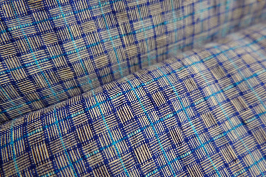 Sky Blue Reed - Pattern Tǔbù - 38cm Width | Substantial Handwoven - BUBBO