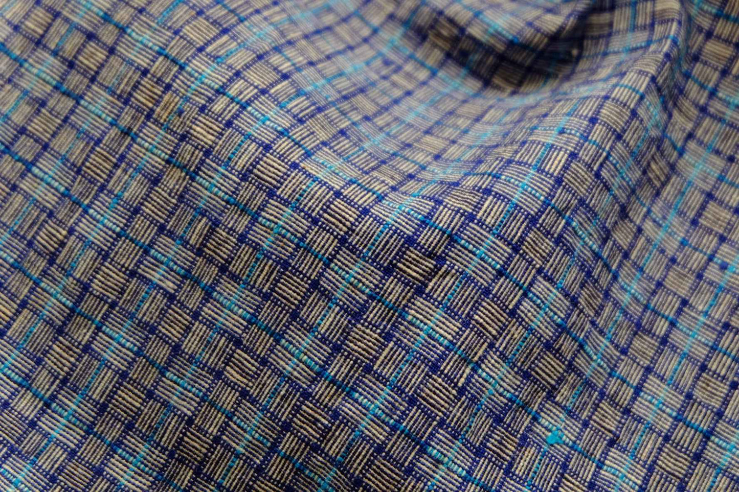 Sky Blue Reed - Pattern Tǔbù - 38cm Width | Substantial Handwoven - BUBBO