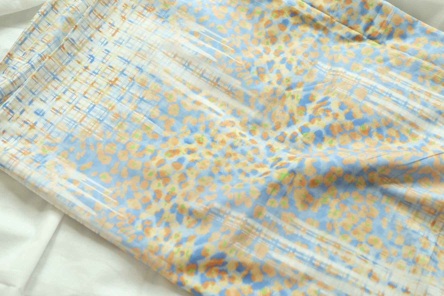 Soft Blue Abstract Cotton — 2.0 yd
