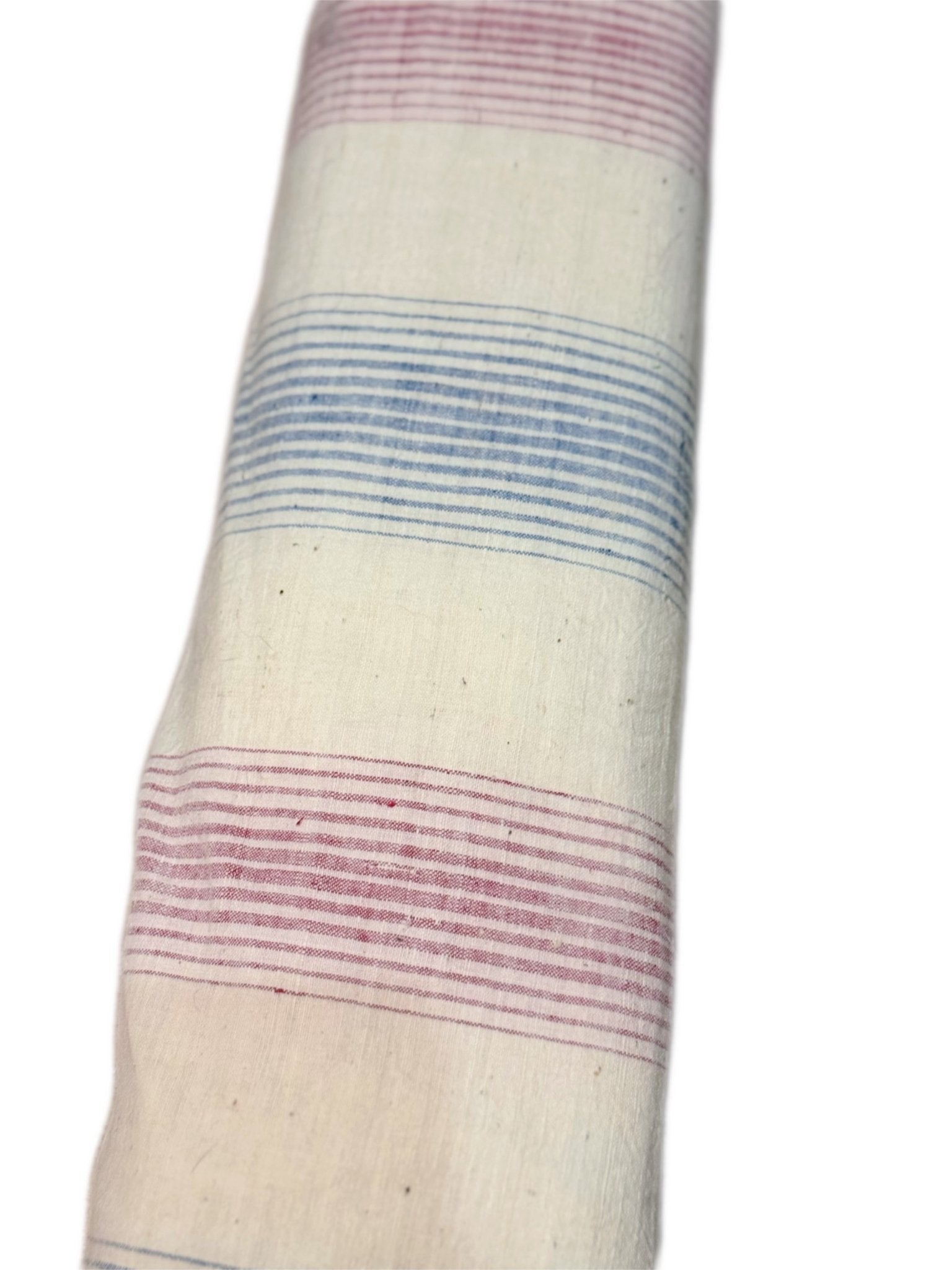 Soft Gradient Shanghai Southern Cloth | 10m Bolt of Red & Blue Stripes | Perfect for Garment Making - BUBBO
