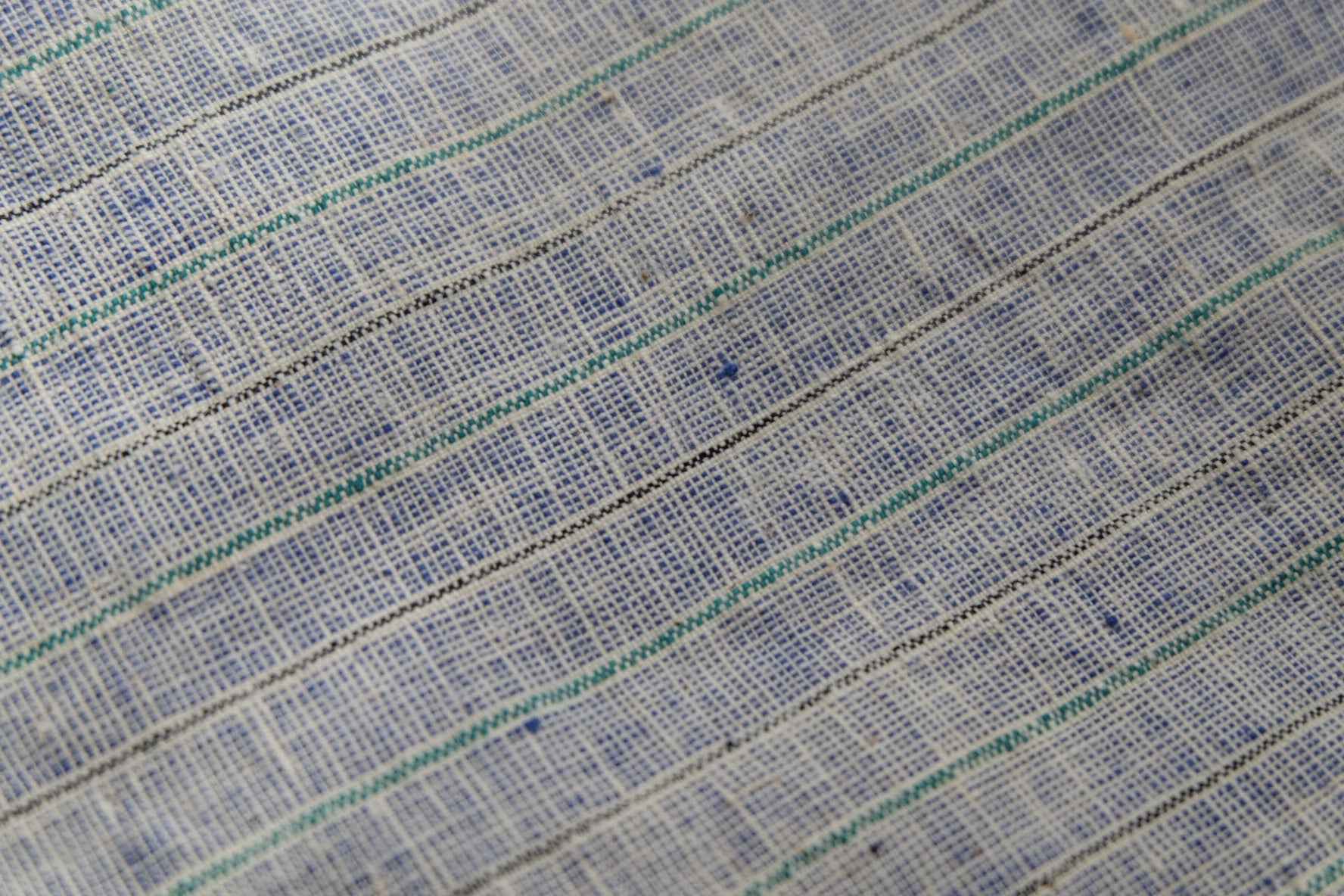 Southern Tǔbù: 'Denim Wash' Woven Stripe pre - washed - BUBBO