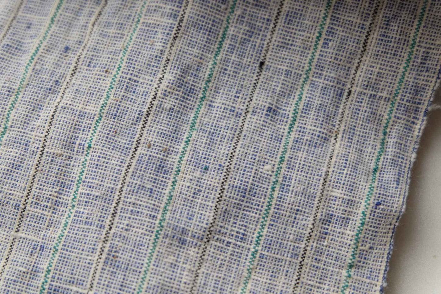 Southern Tǔbù: 'Denim Wash' Woven Stripe pre - washed - BUBBO
