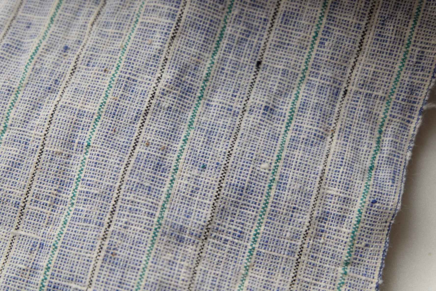 Southern Tǔbù: 'Denim Wash' Woven Stripe pre - washed - BUBBO