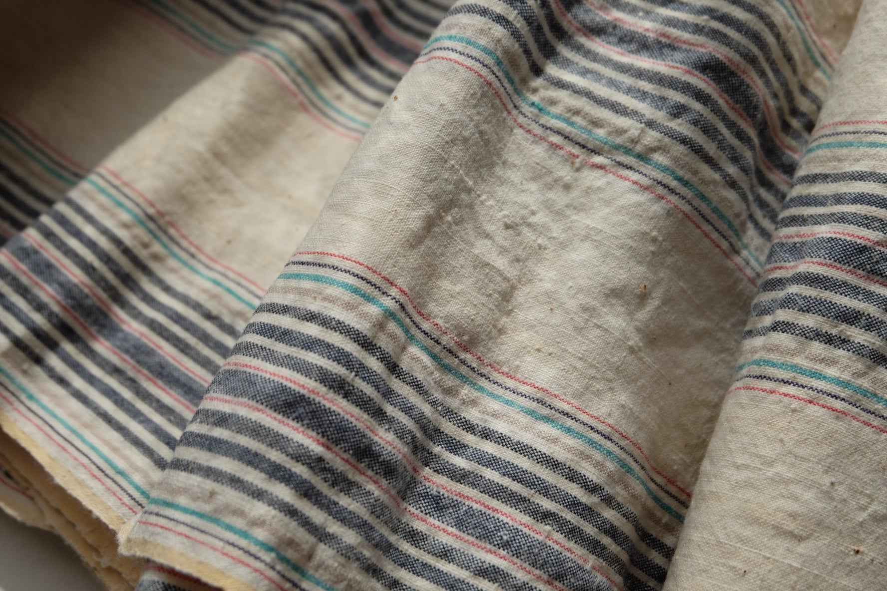 Southern Tǔbù: 'Honey Glow' - Natural Unbleached Cotton with Subtle Stripes