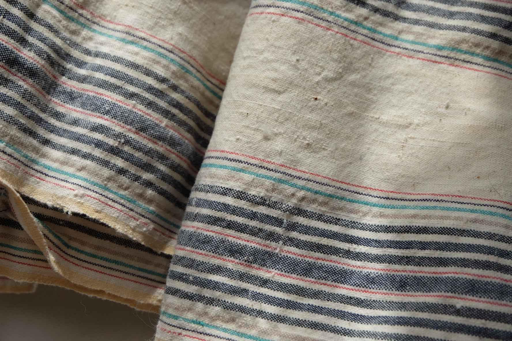 Southern Tǔbù: 'Honey Glow' - Natural Unbleached Cotton with Subtle Stripes