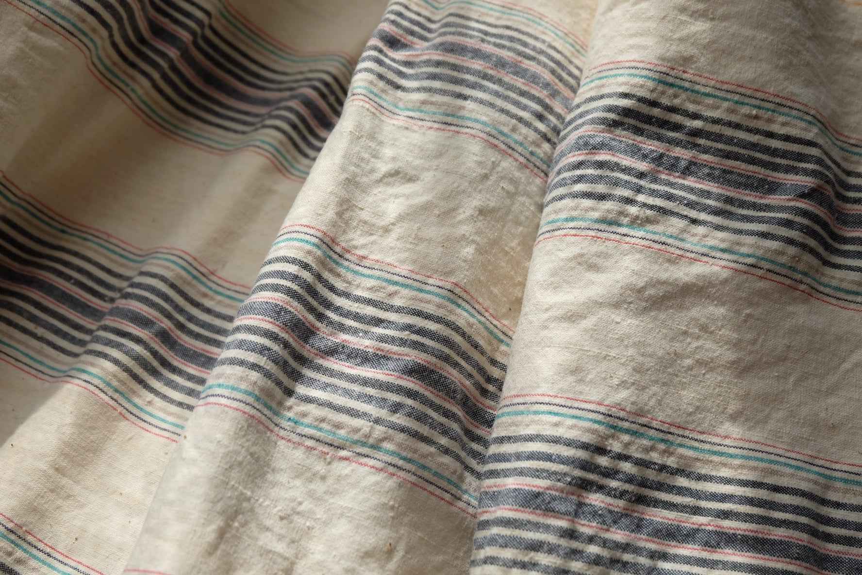 Southern Tǔbù: 'Honey Glow' - Natural Unbleached Cotton with Subtle Stripes